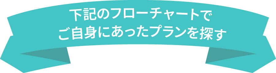 下記のフローチャートでご自身にあったプランを探す